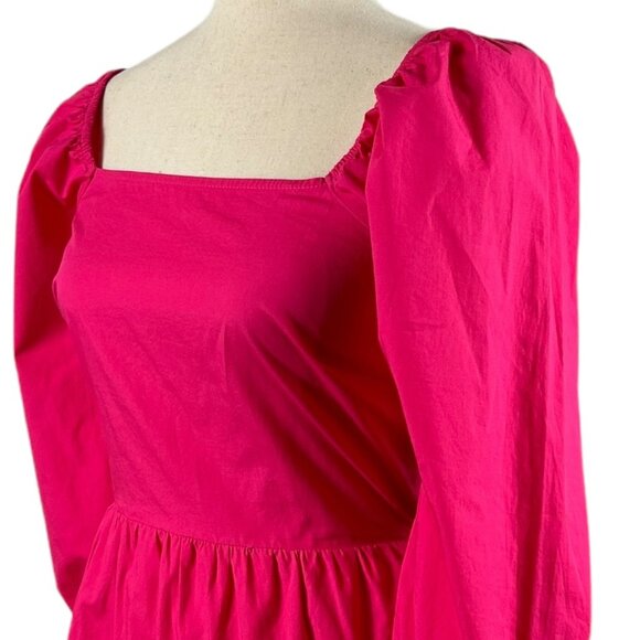 NWOT Adelyn Rae Pink Fuschia Sandi Poplin Tie-Back Mini Dress Size Small - Picture 5 of 11